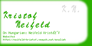 kristof neifeld business card